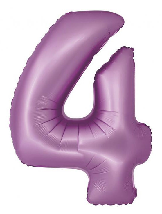 Levendula 4-es Lavender Mat szám fólia lufi 76 cm