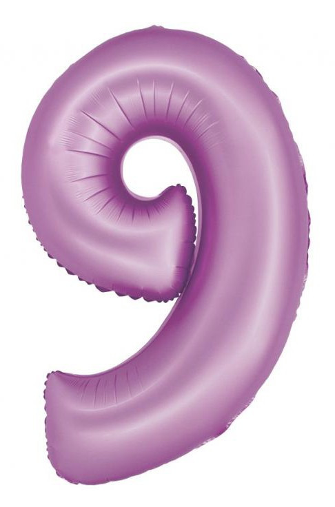 Levendula 9-es Lavender Mat szám fólia lufi 76 cm