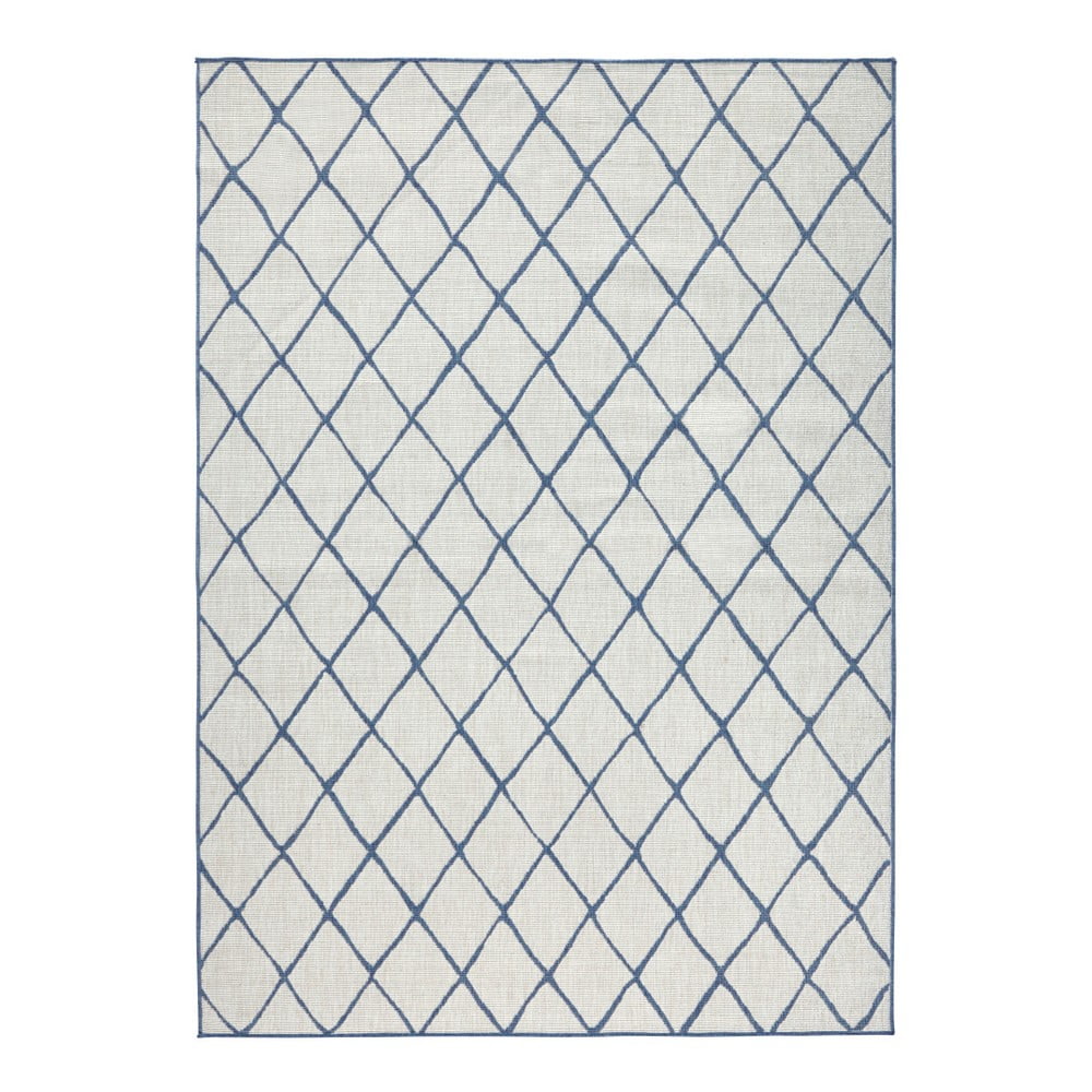 Malaga kék-krémszínű kültéri szőnyeg, 120 x 170 cm - NORTHRUGS