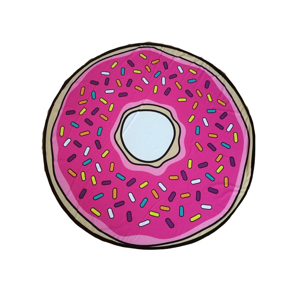 Rózsaszín pamut strandtörölköző ø 150 cm Donut – JAHU collections