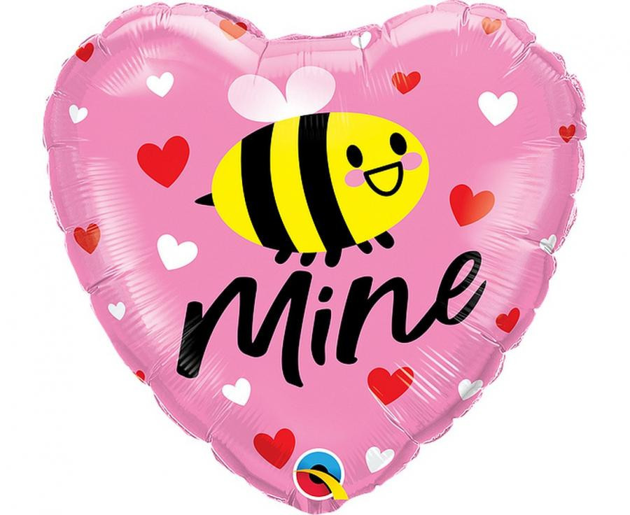 Szerelem Bee Mine fólia lufi 46 cm