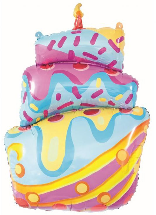 Torta Birthday Cake fólia lufi 77 cm