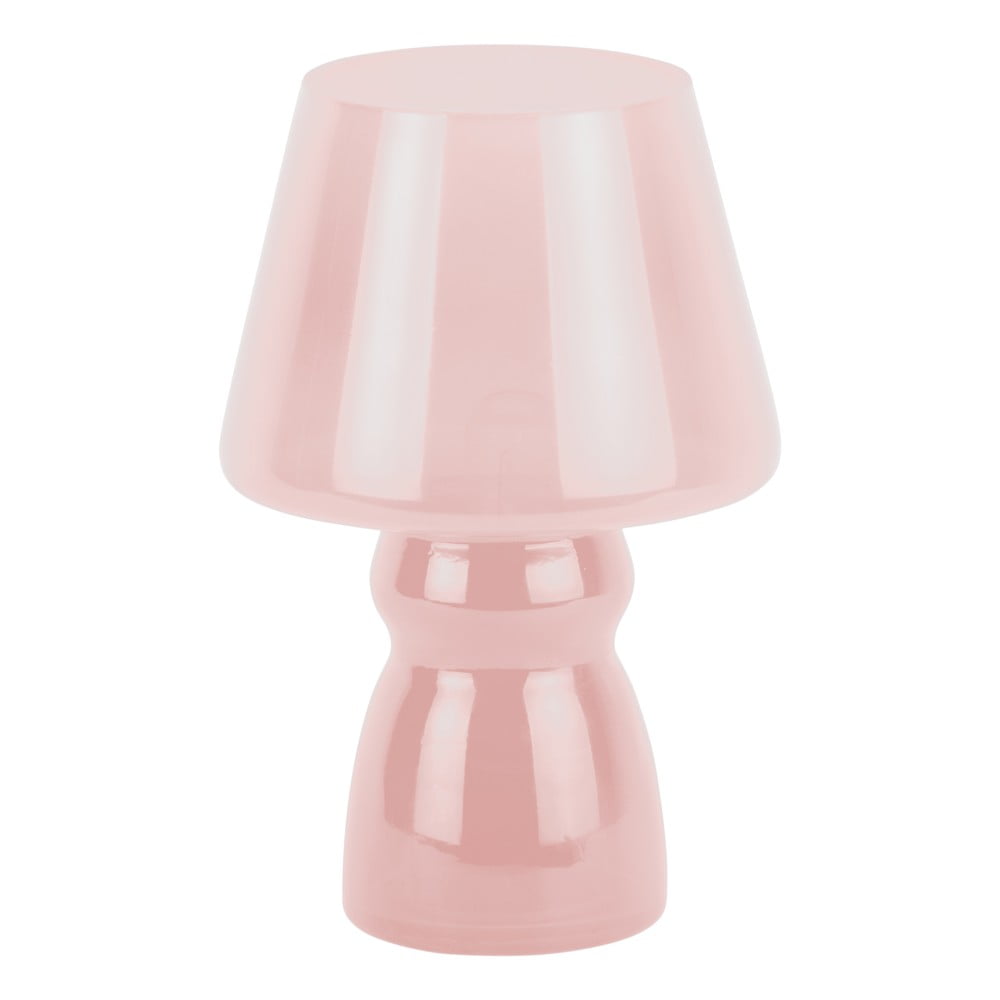 Világos rózsaszín LED asztali lámpa üveg búrával (magasság 25,5 cm) Classic – Leitmotiv