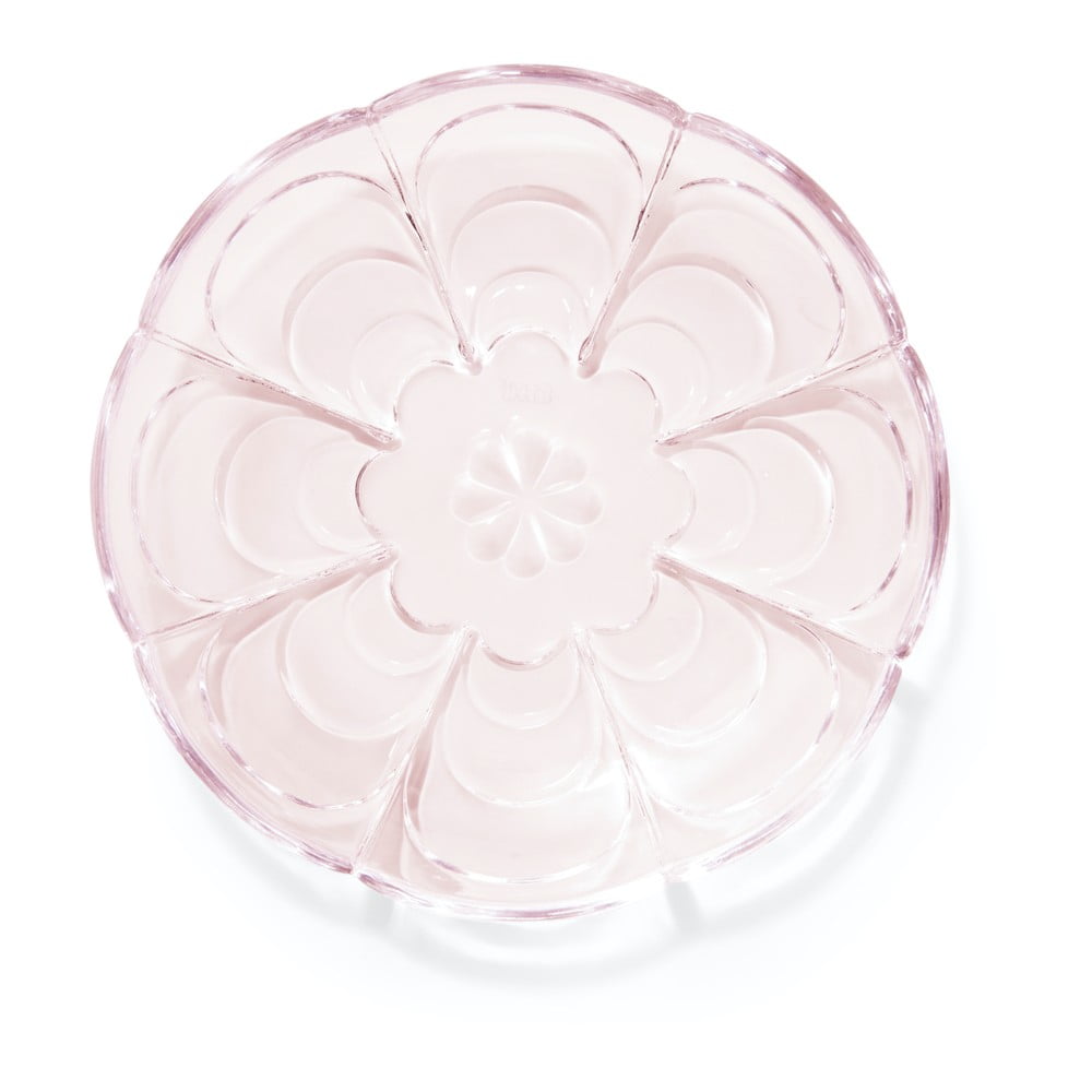 Világos rózsaszín üveg desszertes tányér készlet 2 db-os ø 16 cm Lily – Holmegaard
