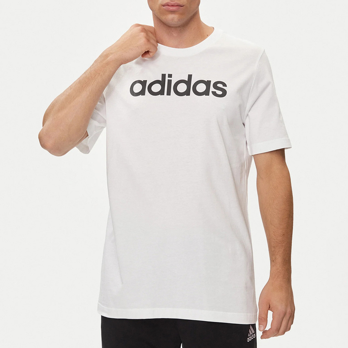 Adidas Essentilas Single Linear Férfi Póló