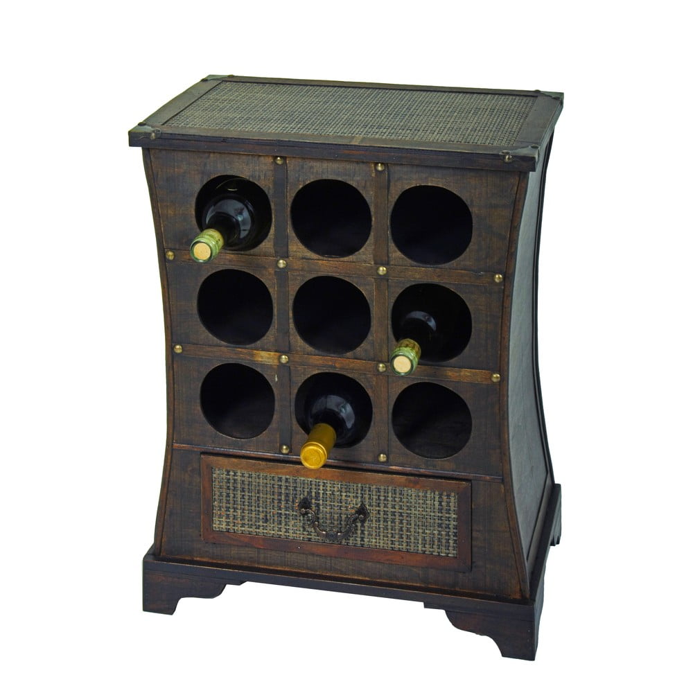 Barna bortartó szekrény palackok száma 9, 46x58 cm – Deco Pleasure
