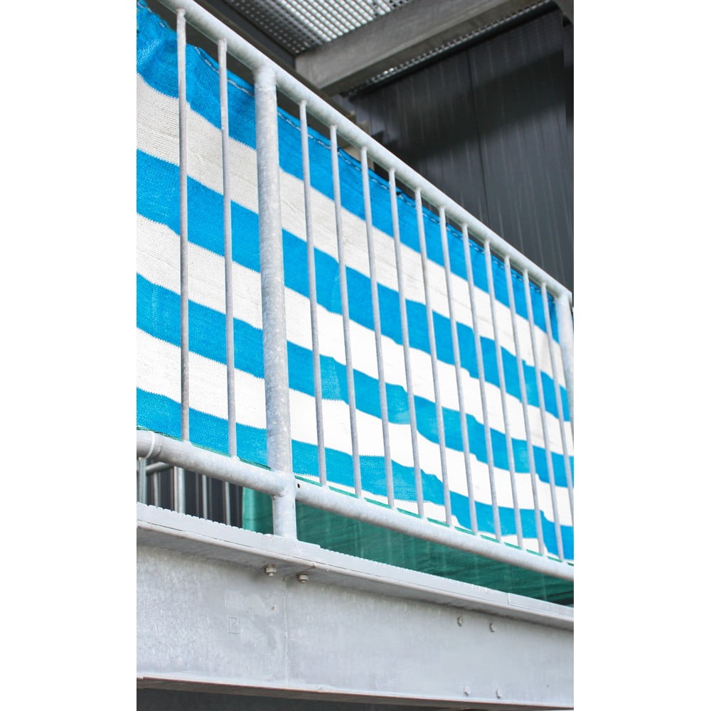 Fehér-kék műanyag balkon paraván 500x90 cm - Garden Pleasure