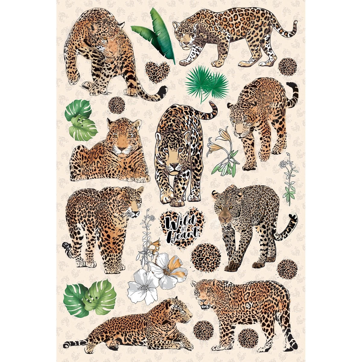 Tigers öntapadós dekoráció, 42,5 x 65 cm