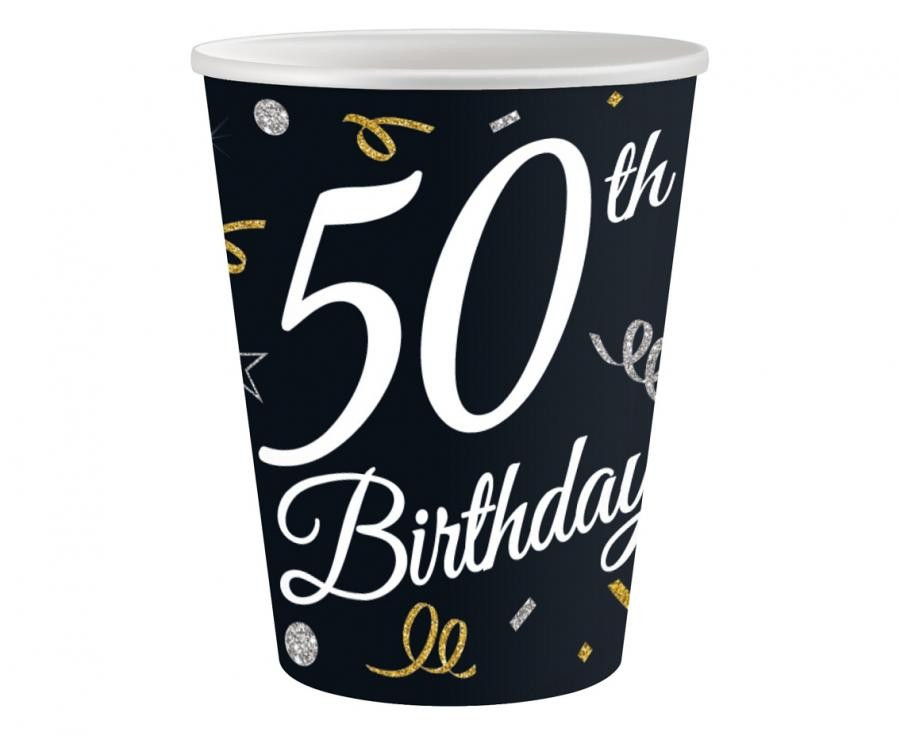 Happy Birthday 50 BandC papír pohár 6 db-os 200 ml