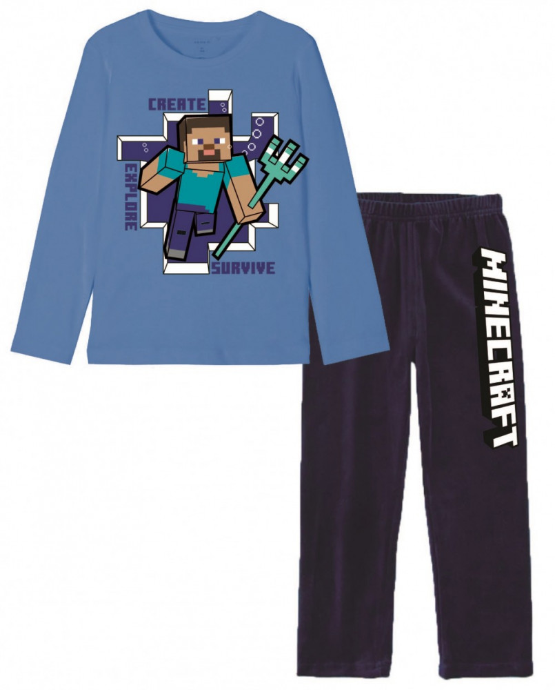 Minecraft gyerek hosszú pizsama 10 év
