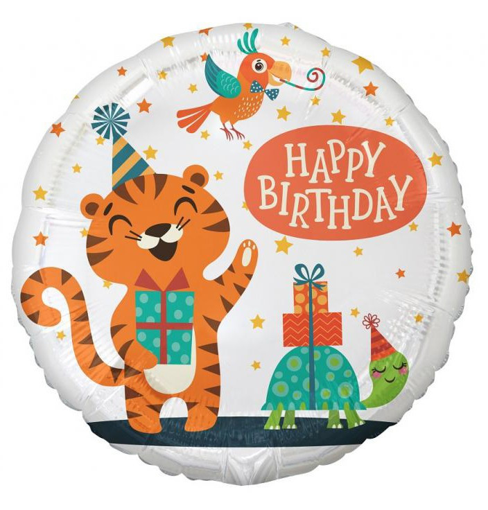 Tigris Happy Birthday Tiger fólia lufi 36 cm