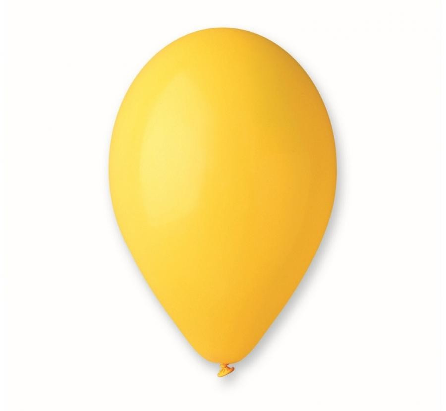 Yellow, Sárga léggömb, lufi 10 db-os 10 inch (26 cm)