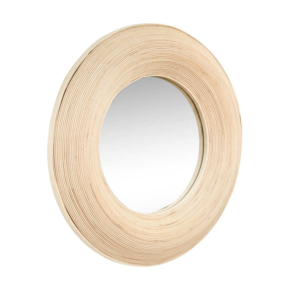 Fali tükör bambusz kerettel ø 60 cm Blush – Hübsch