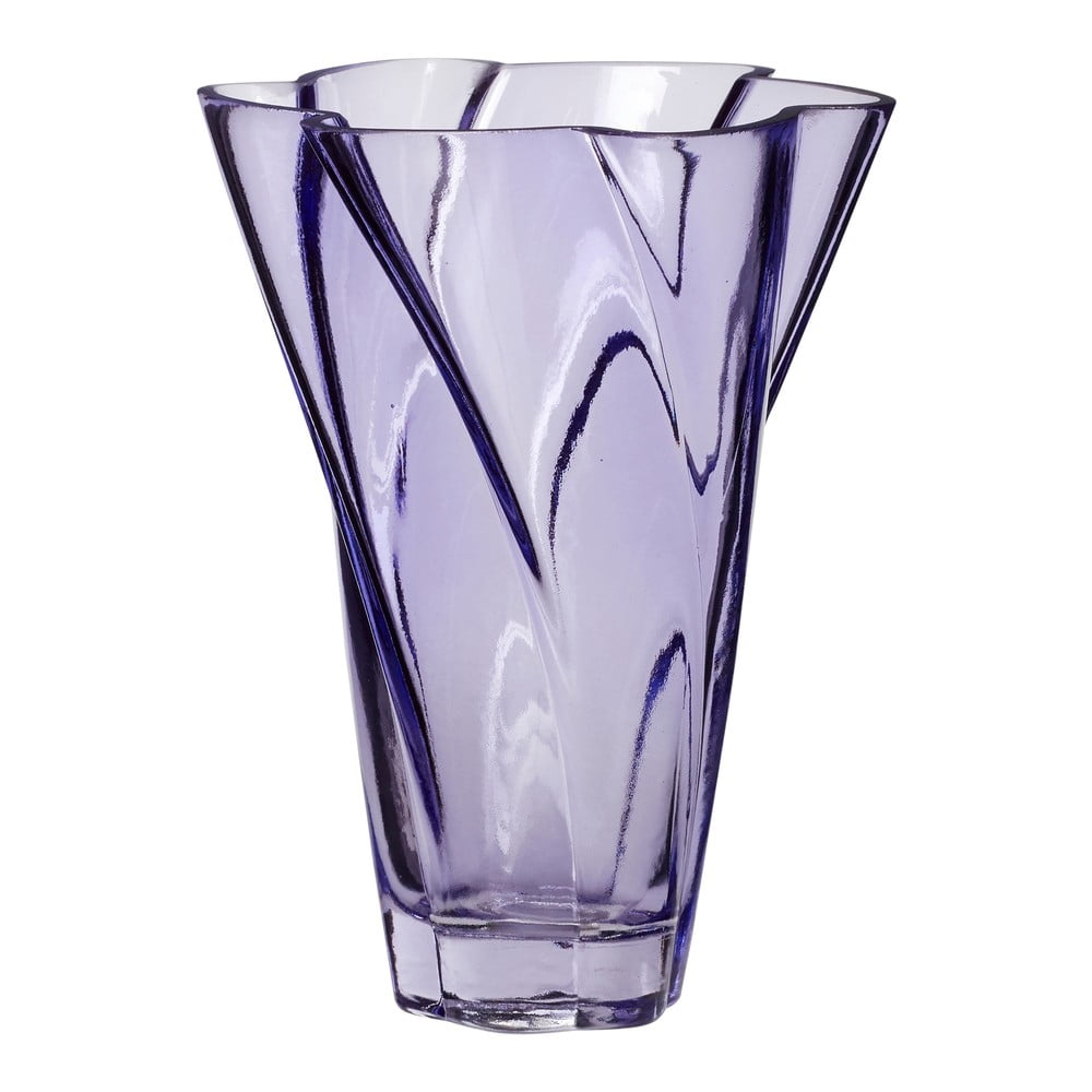 Lila üveg kézzel készített váza (magasság 18 cm) Bloom – Hübsch