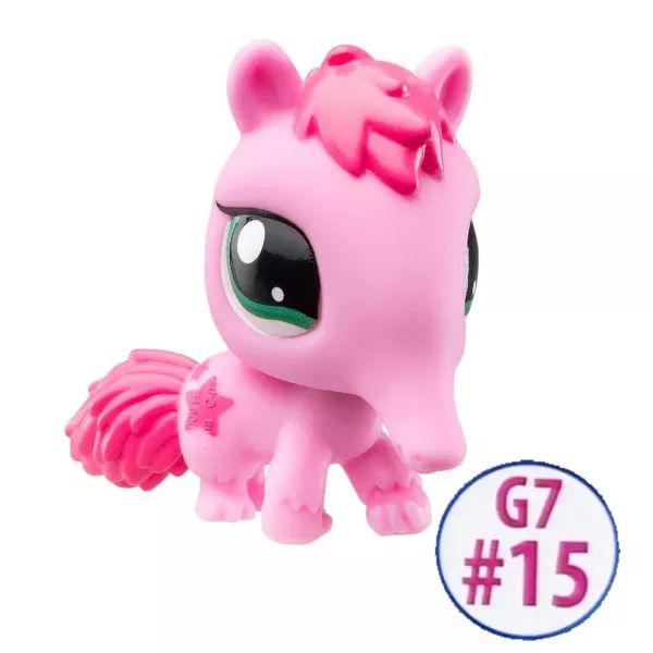 Littlest Pet Shop: Játékfigura #15 - Pink lovacska