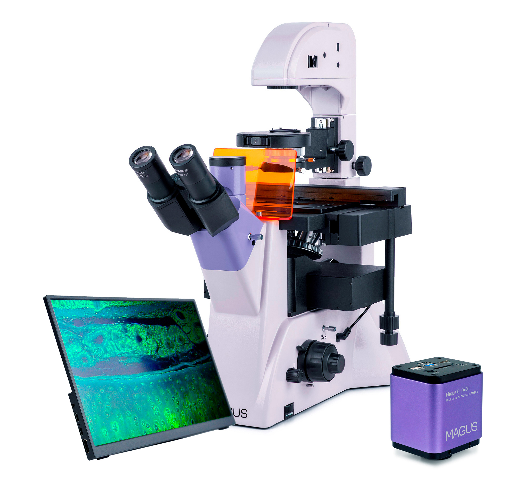 MAGUS Lum VD500L LCD fluoreszcens fordított digitális mikroszkóp