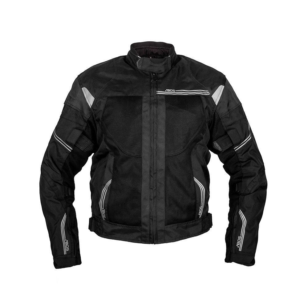 Nyári férfi motoros kabát BOS Hobart  fekete  3XL