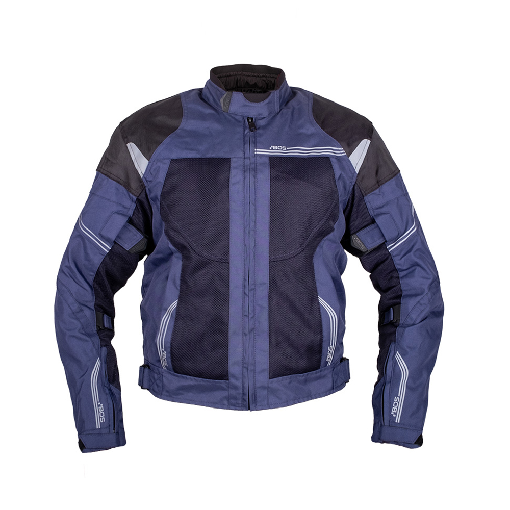 Nyári férfi motoros kabát BOS Hobart  kék  3XL