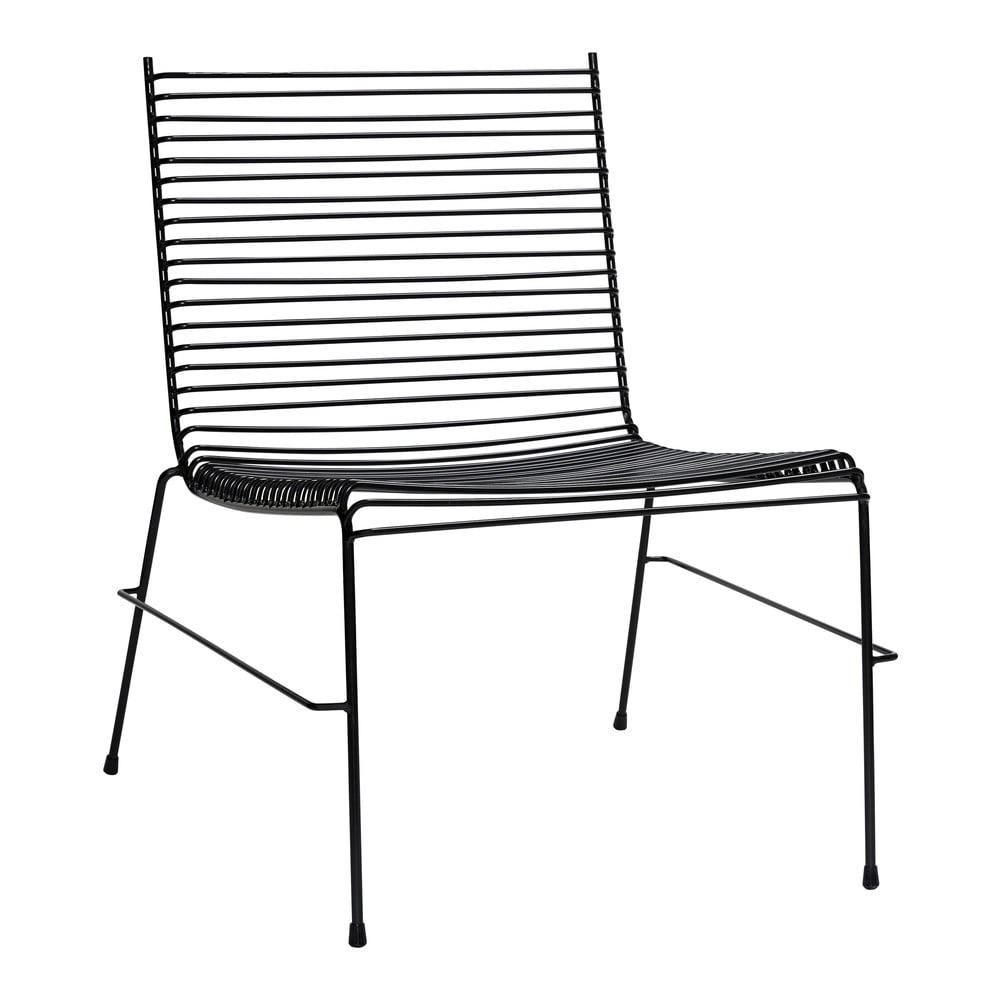 Fekete fém kerti fotel String – Hübsch