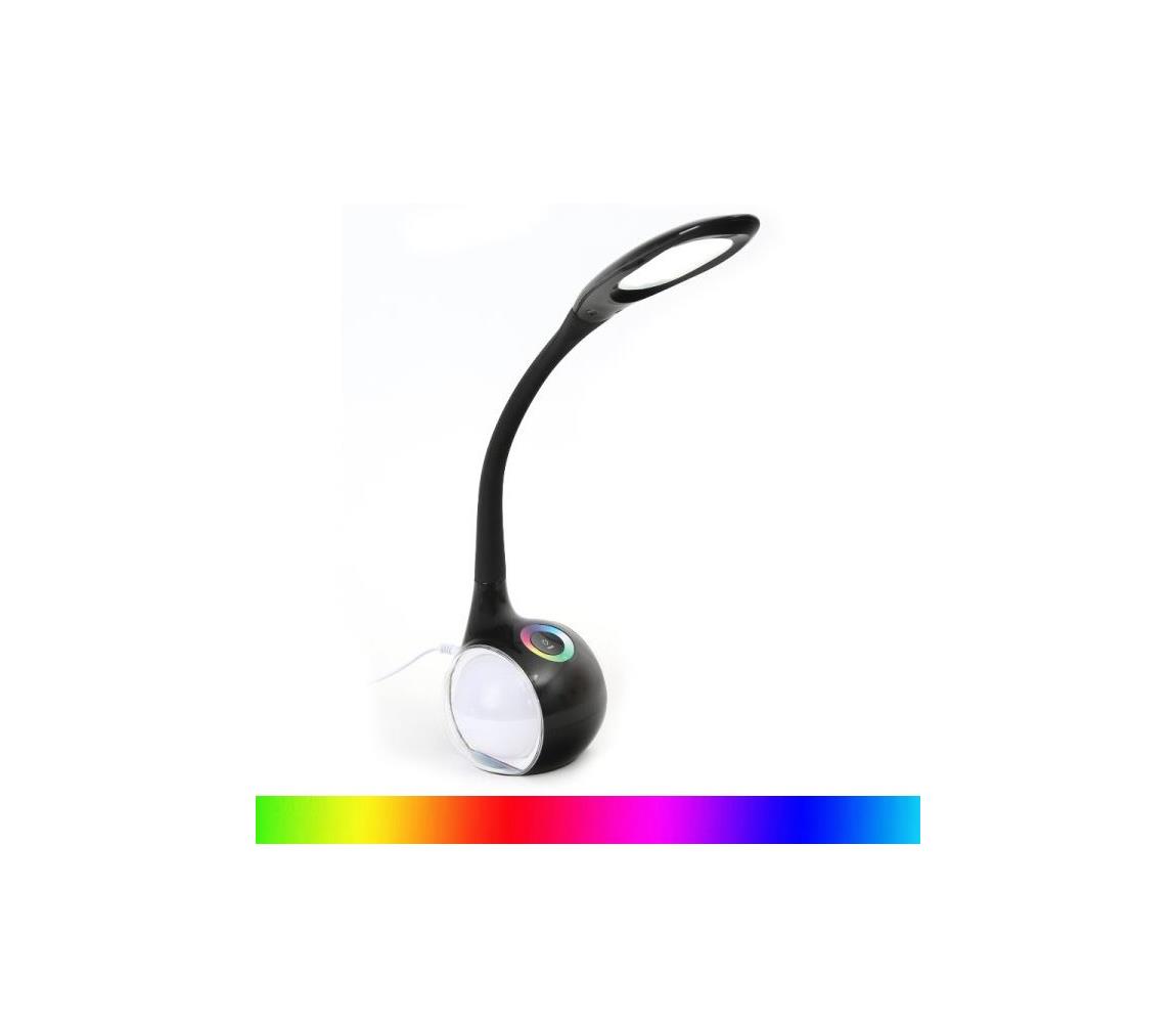  LED RGB Szabályozható asztali lámpa LED/7W/230V fekete 