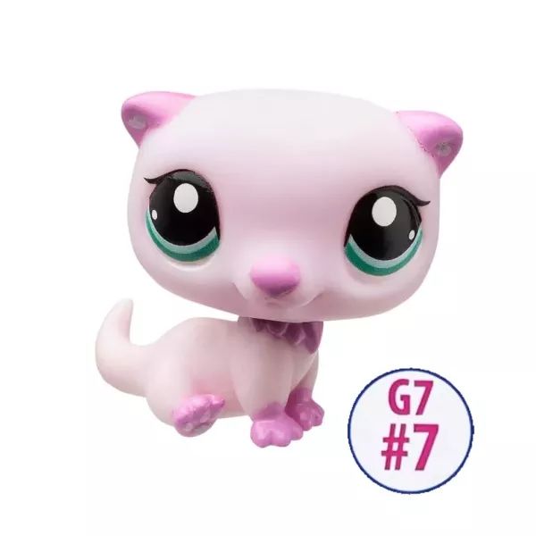 Littlest Pet Shop: Játékfigura #7 - Kicsi lila vidra