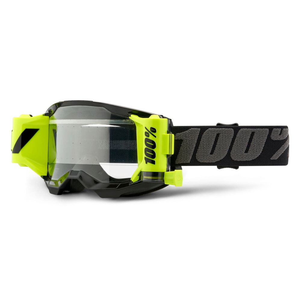 Motocross szemüveg 100% Strata 2 Forecast  fekete, átlátszó plexi