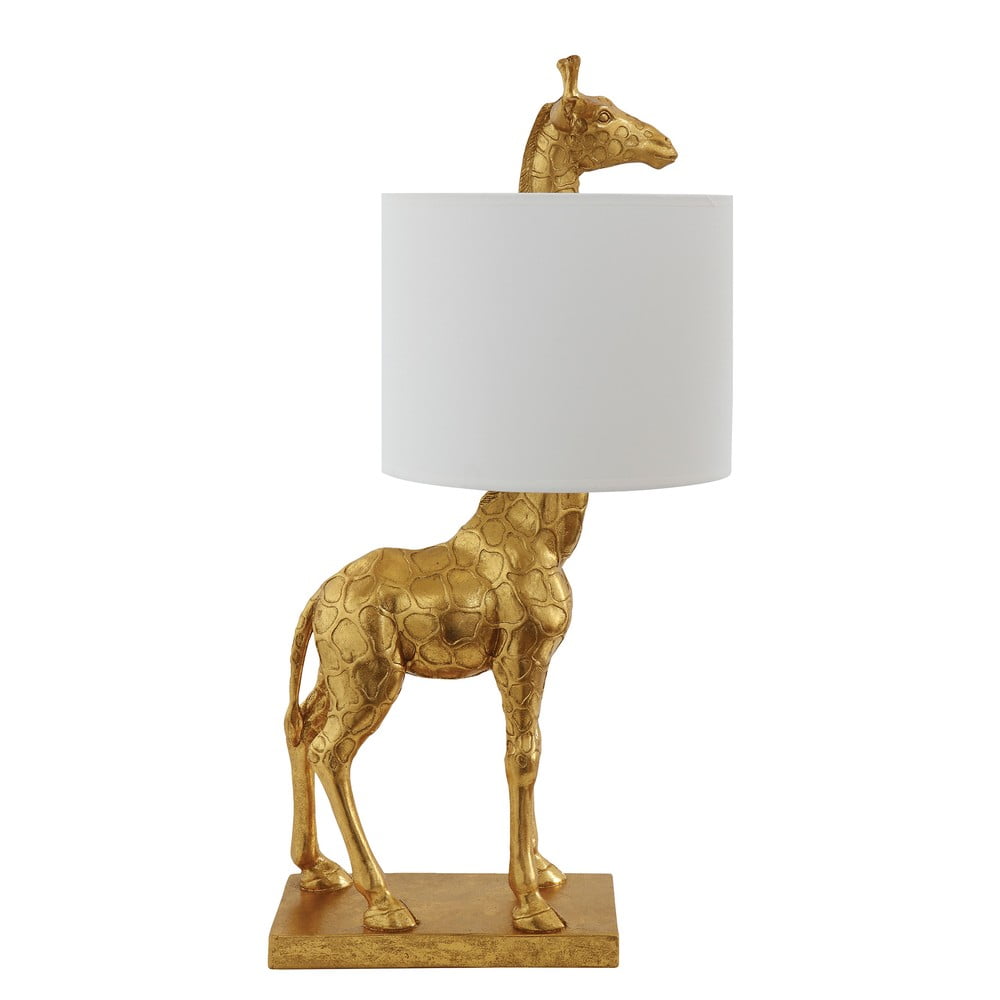 Aranyszínű asztali lámpa textil búrával (magasság 70 cm) Silas – Bloomingville