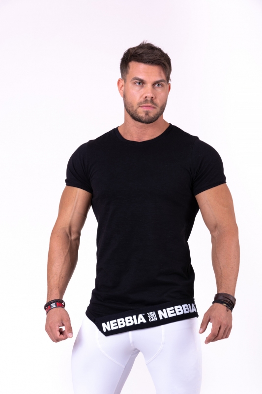 Férfi póló Nebbia Be rebel! 140  fekete  XL