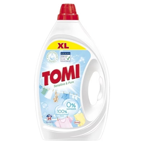 Tomi Gél Sensitive&Pure folyékony mosószer 2,25L 50 Mosásos