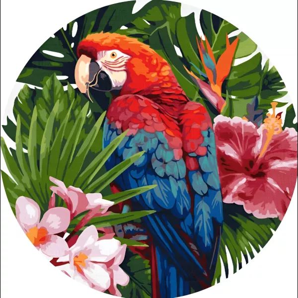 Festés számok szerint: Fenséges papagáj - 39 cm