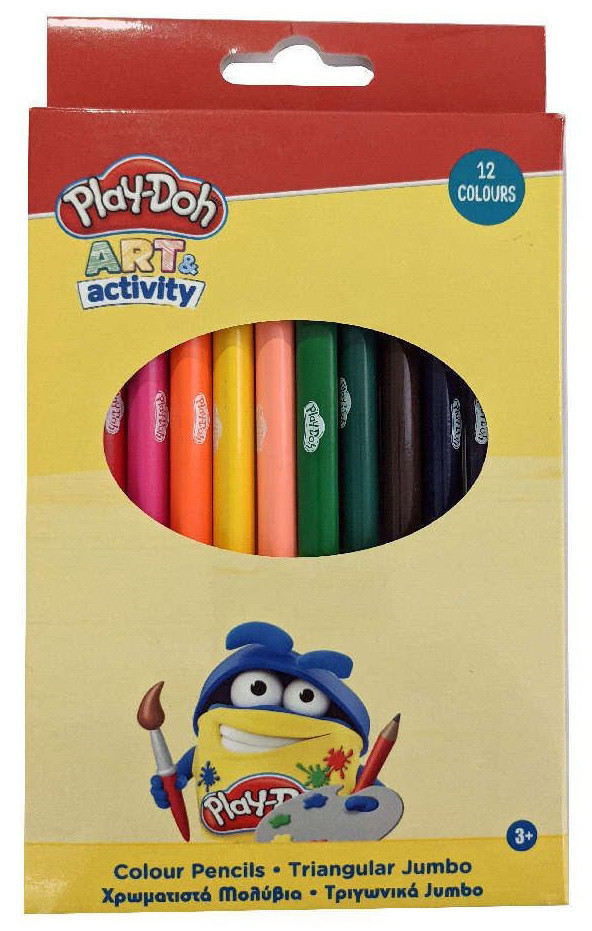 Play-Doh Art Jumbo háromszögletű színes ceruza 12 db-os