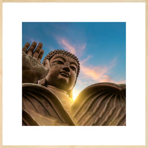 Buddha látványosság - keretezett üvegkép