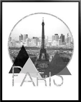 Ezüst Párizs - keretezett vászonkép