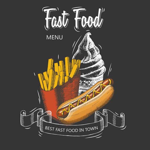 Hotdog menü - vászonkép