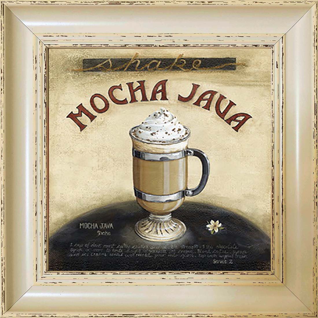 Mocha Java - keretezett olajfestmény