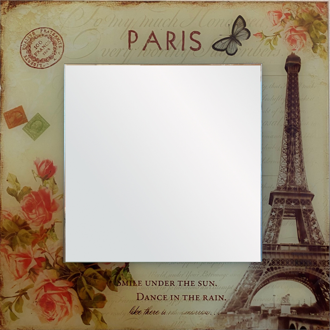 Párizs - üvegkép tükörrel