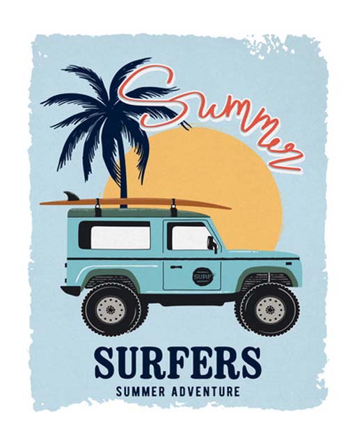 Summer surfers - vászonkép