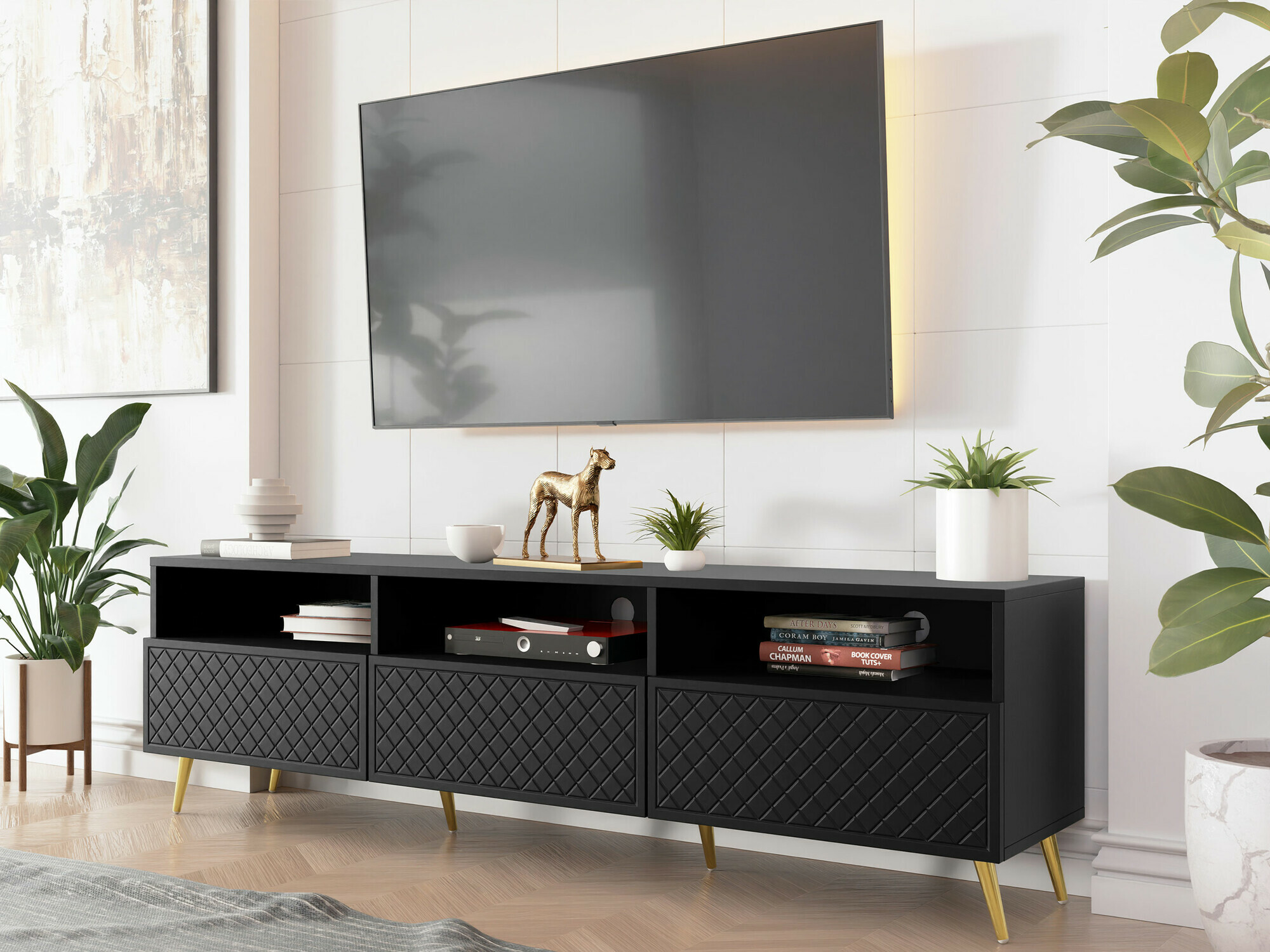 Tv asztal Comfivo K106 (Fekete)
