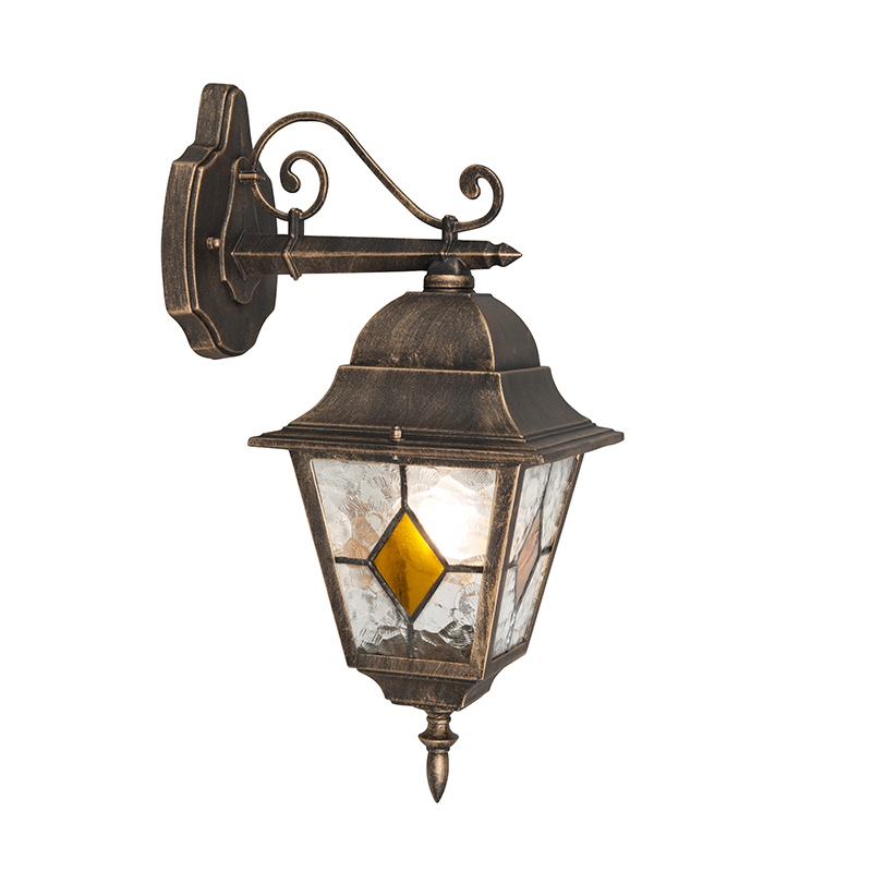 Vintage bronz kültéri fali lámpa - Antigua