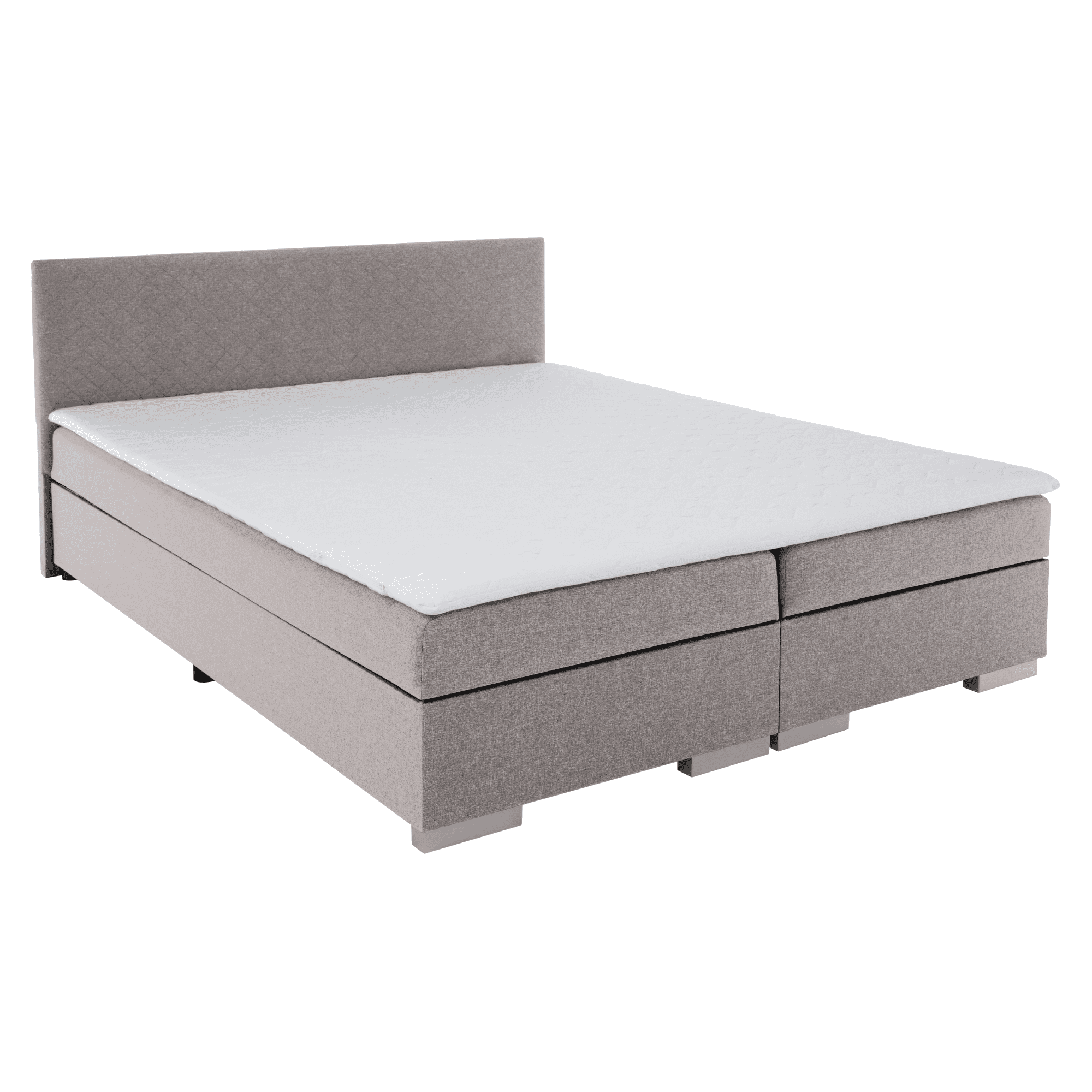 Boxspring ágy, szürkésbarna Taupe, 140x200, ADARA