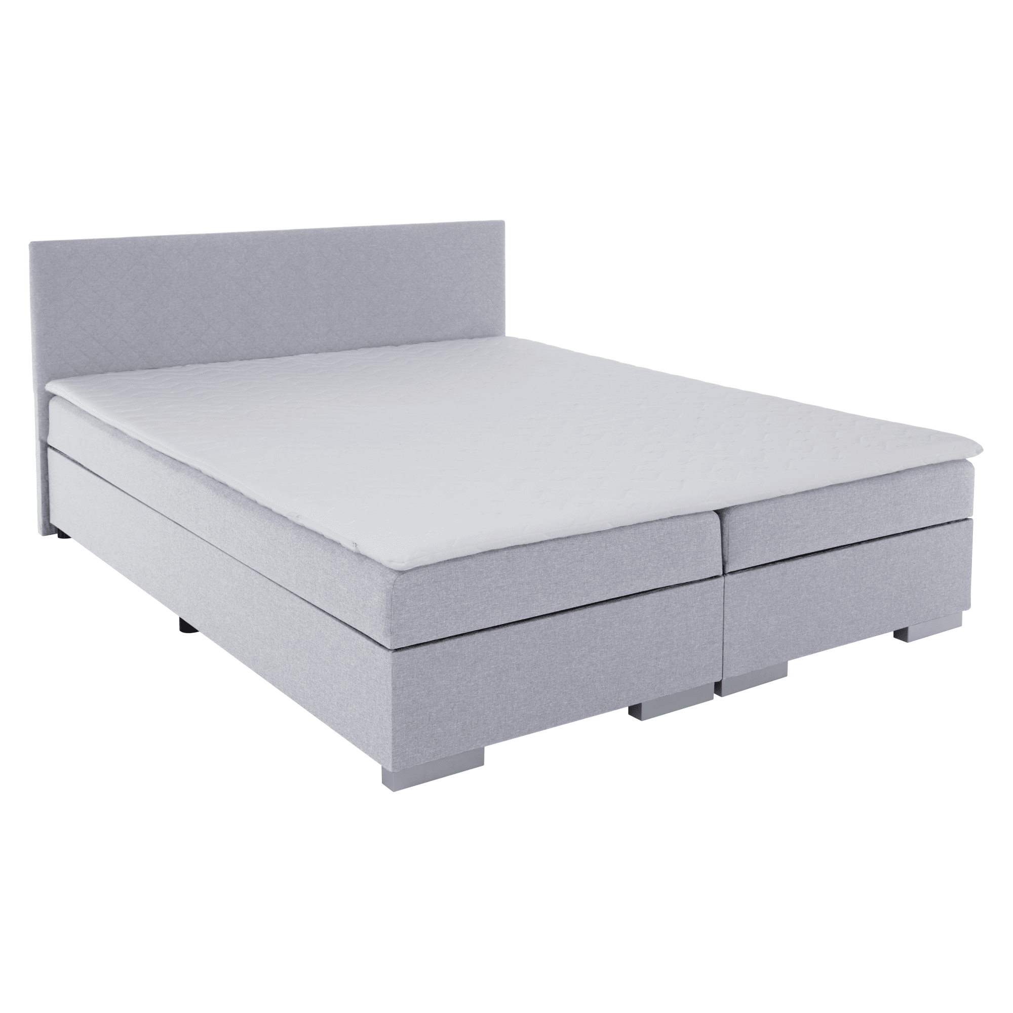 Boxspring ágy, világosszürke, 180x200, ADARA