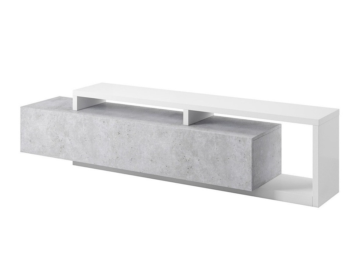 TV asztal Austin G103 (Fehér + Beton)