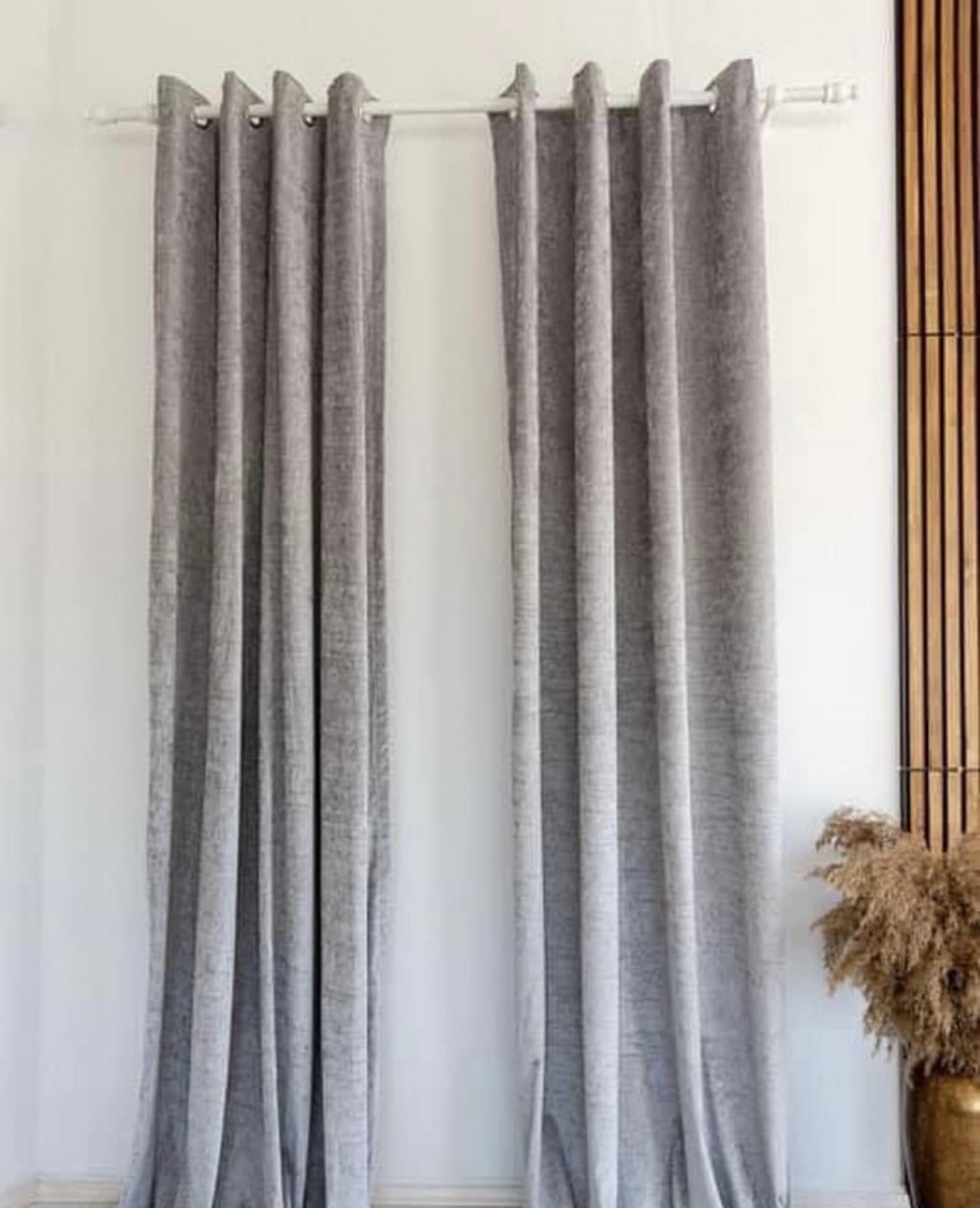 Chantal Luxury (Grey) készre varrt sötétítő függöny szett 180x280cm - Szürke