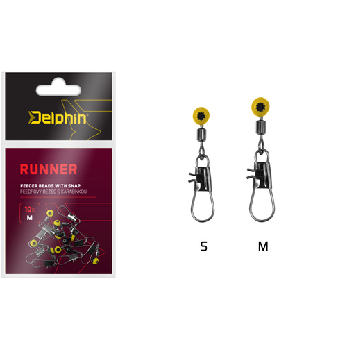 Feeder futó és forgó kapoccsal Delphin RUNNER / 10db - M