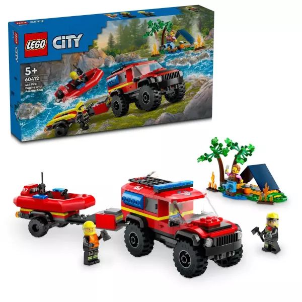 LEGO® City 4x4 Tűzoltóautó mentőcsónakkal 60412