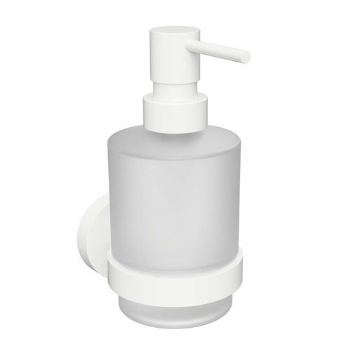 Sapho XR103W X-Round White szappanadagoló 200 ml, tejes üveg/fehér