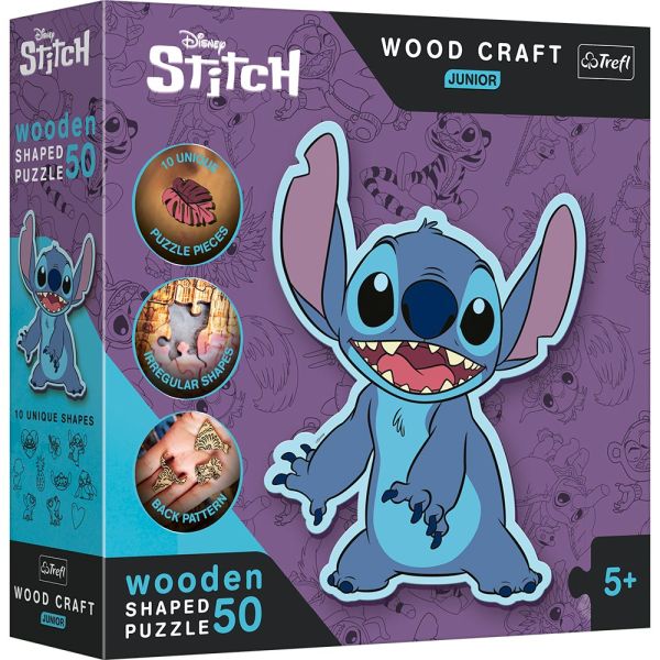 Trefl Puzzle Wood Craft: Lilo és Stitch - 50 darabos puzzle fából