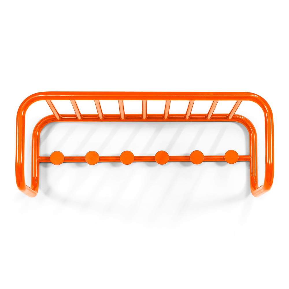Narancssárga fém fali fogas polccal Retro – Spinder Design