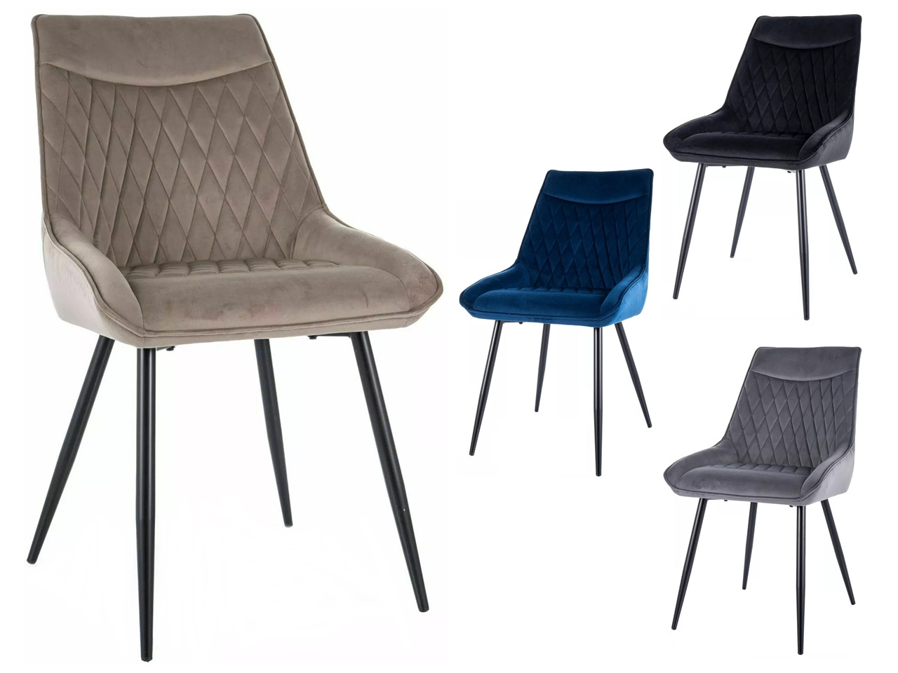 SIG-Agat Velvet modern fémvázas szék