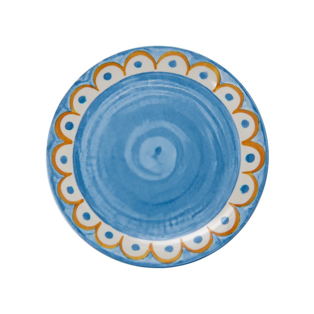Világoskék porcelán tányér készlet 6 db-os ø 27 cm Tangeri blue – Villa Altachiara